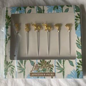 Lilly Pulitzer Gold Animal Appetizer Picks
